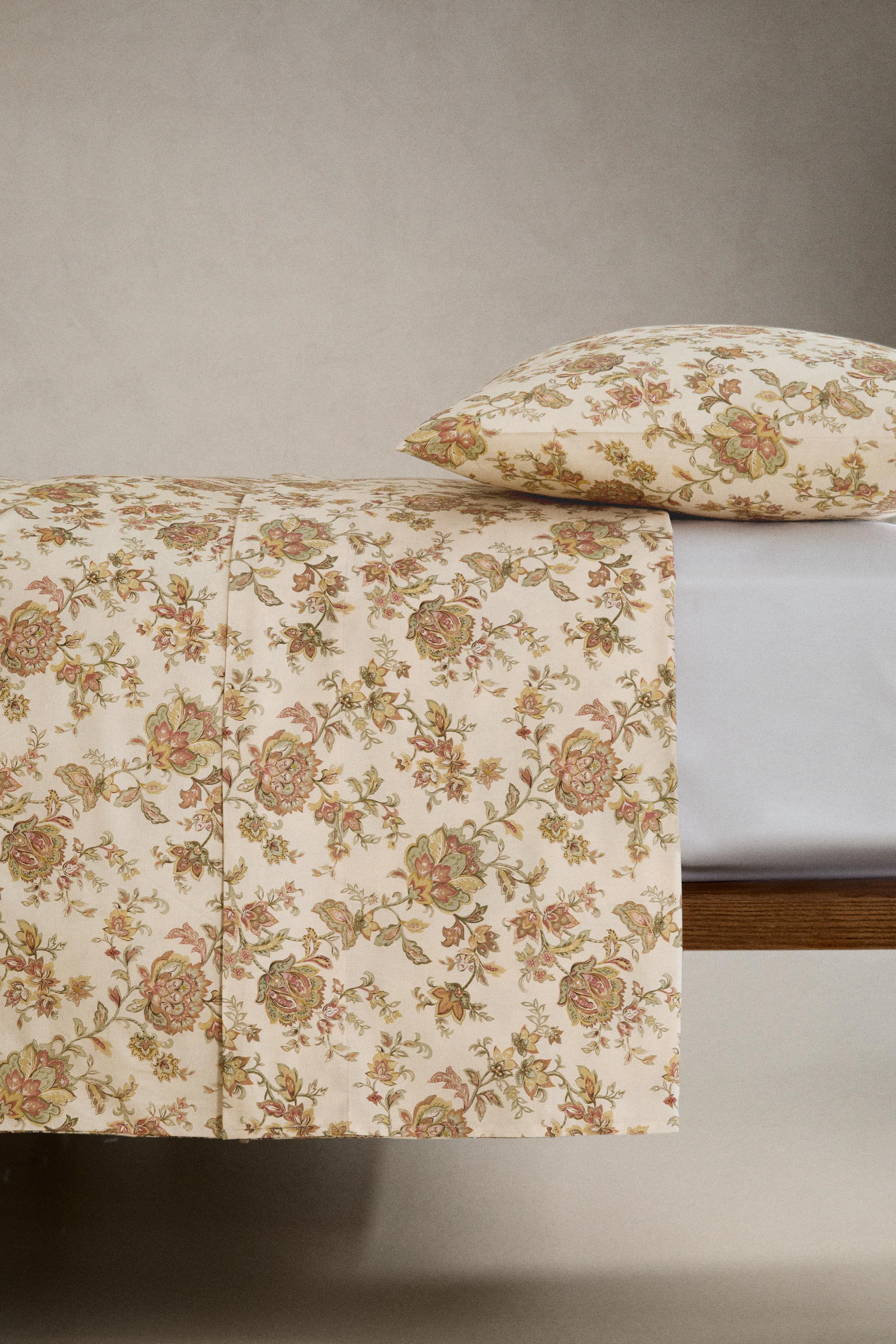 FLORAL SATEEN FLAT SHEET